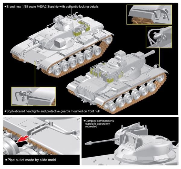 Dragon 3562 1/35 Ölçek, M60A2 Starship Tank Plastik Model Kiti