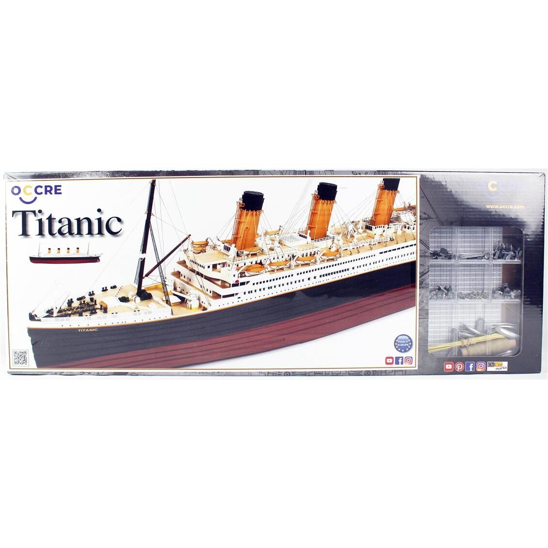 Occre 14009 1/300 Ölçek, RMS Titanic, 90 cm. Yolcu Gemisi, Ahşap Model Kiti