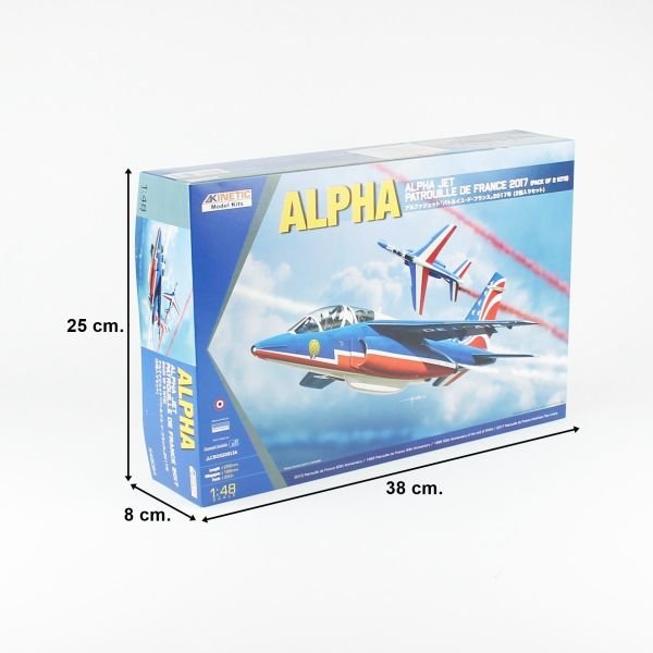 Kinetic K48064 1/48 Ölçek, Alpha Jet (Patrouille de France 2017) (2-in-1) Savaş Uçağı, Plastik Model kiti