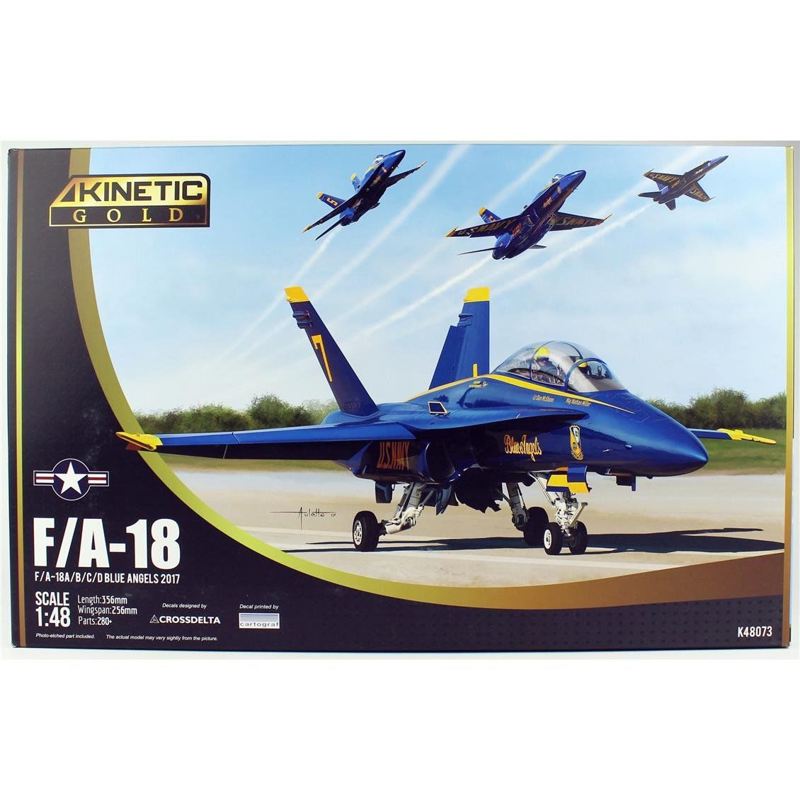 Kinetic K48073 1/48 Ölçek, F/A-18A/B/C/D Blue Angels 2017 Savaş Uçağı, Plastik Model kiti