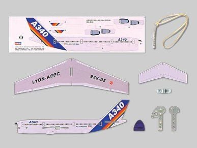 Airbus A340 Lastik Fırlatmalı Model Uçak