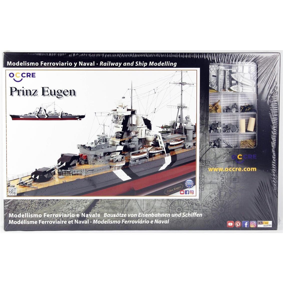 Occre 16000 1/200 Ölçek, Prinz Eugen, 107 cm. Ağır Alman Kruvazörü,  Ahşap Model Kiti