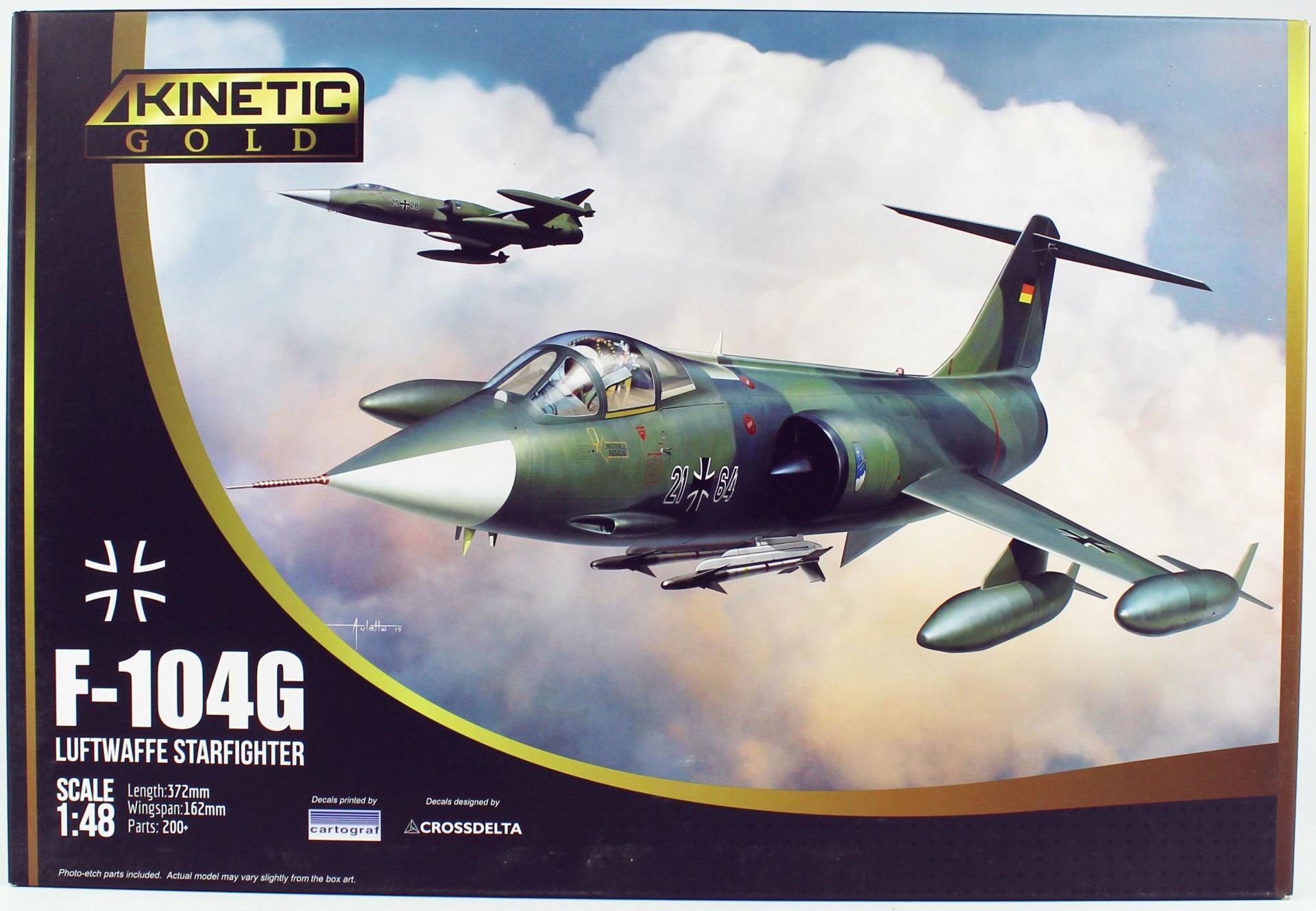 Kinetic K48083 1/48 Ölçek, F-104G (Luftwaffe Starfighter) Savaş Uçağı, Plastik Model kiti