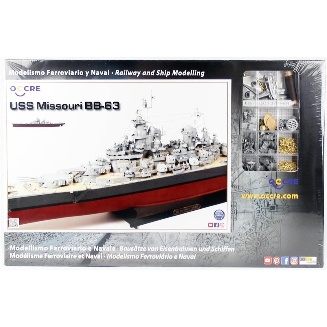 Occre 16002 1/200 Ölçek, USS Missouri BB-63 Model, 136 cm. Amerikan Savaş Gemisi Ahşap Model Kiti