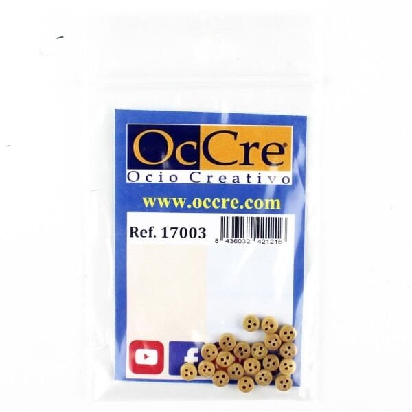 Occre 17003 3 Delikli, 4 mm  Kasnak, Ahşap, 18 Adet