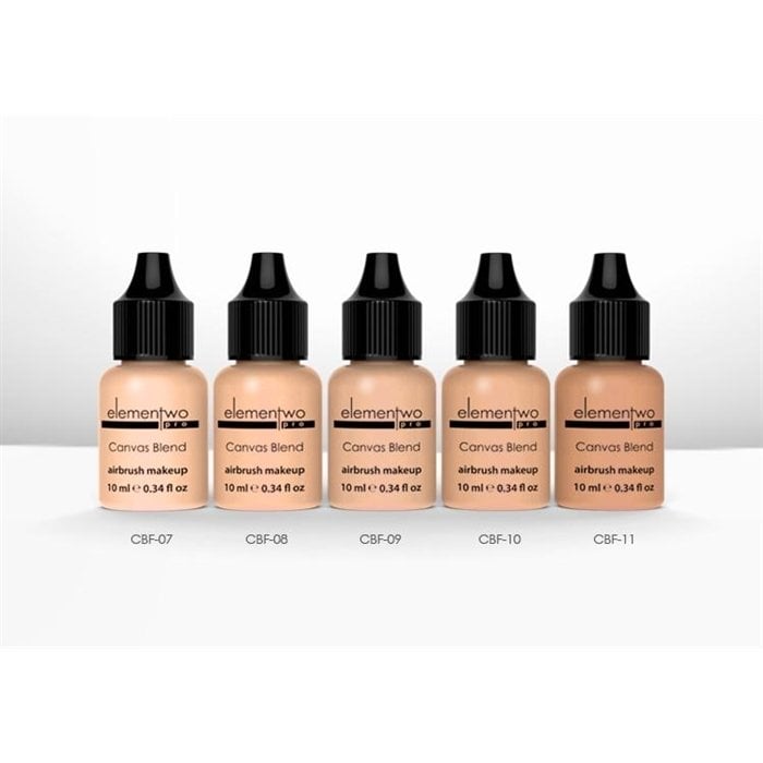 Elementwo Pro Canvas Blend Airbrush Makeup 5x10ml. Med Bronze Fondöten Kiti