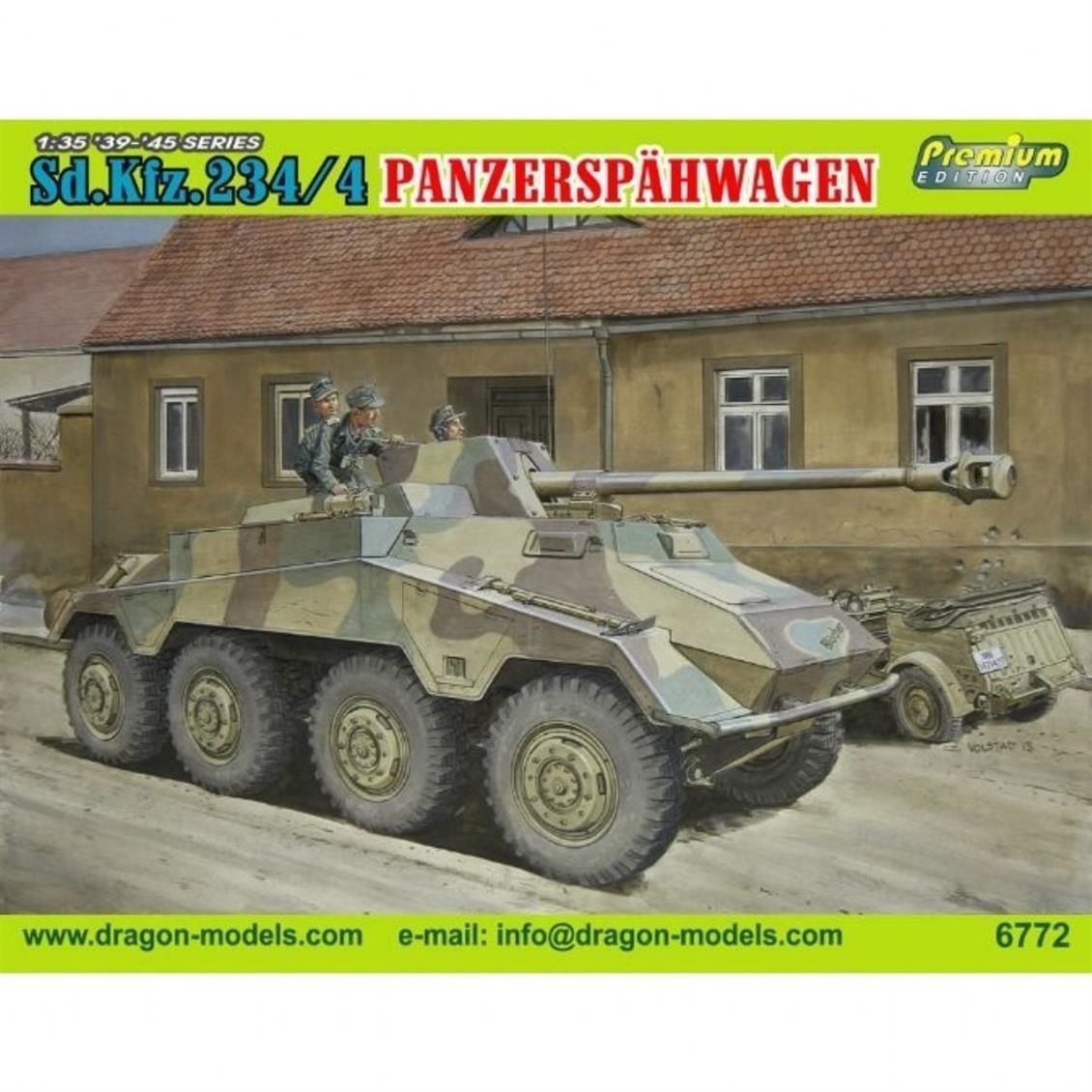 Dragon 6772 1/35 Ölçek, Sd.Kfz. 234/4 Zırhlı Keşif Aracı Plastik Model Kiti