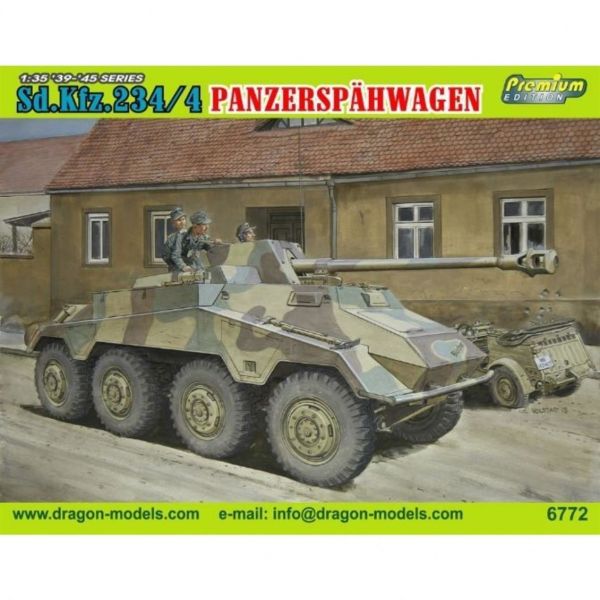 Dragon 6772 1/35 Ölçek, Sd.Kfz. 234/4 Zırhlı Keşif Aracı Plastik Model Kiti