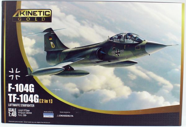 Kinetic K48089 1/48 Ölçek, Lockheed TF-104G Starfighter (Luftwaffe Trainer) Savaş Uçağı, Plastik Model kiti