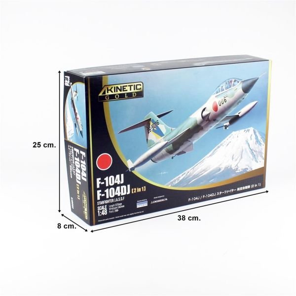 Kinetic K48092 1/48 Ölçek, F-104J, F104DJ Starfighter J.A.S.D.F. (2 in 1) Savaş Uçağı, Plastik Model kiti