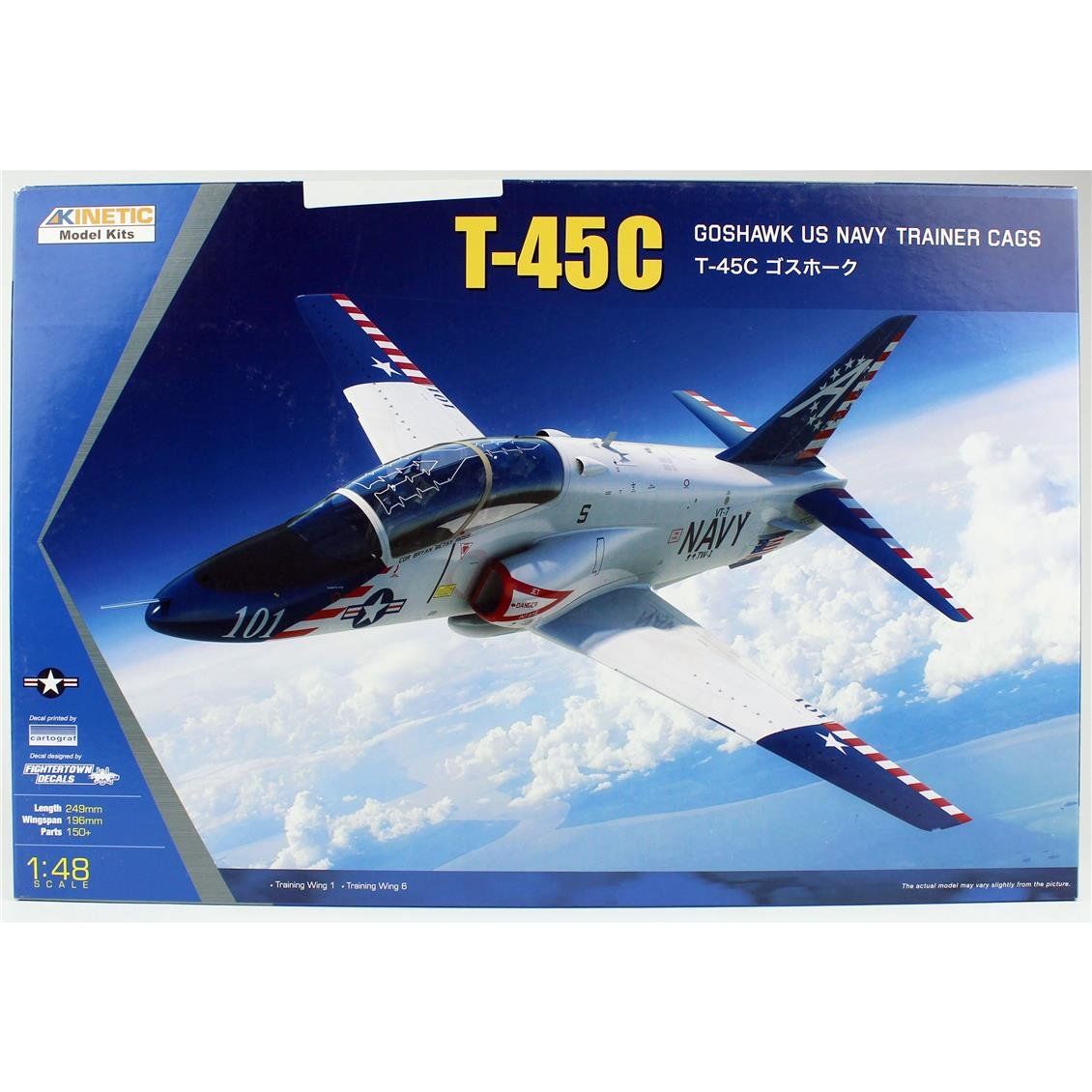 Kinetic K48094 1/48 Ölçek, T-45C (Goshawk US Navy Trainer CAGs TW-1 / TW-6) Savaş Uçağı, Plastik Model kiti