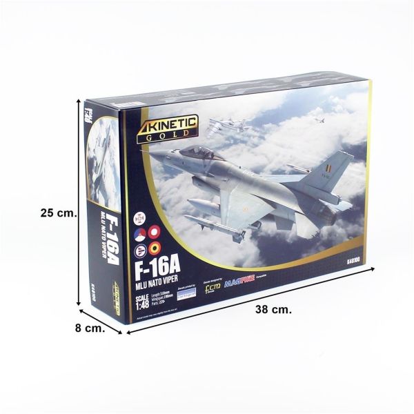 Kinetic K48100 1/48 Ölçek, F-16A (MLU NATO Viper) Savaş Uçağı, Plastik Model kiti