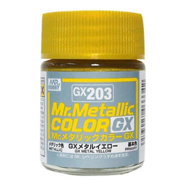 Mr.Hobby GX-203 18 ml. Metallic Yellow, Mr.color Serisi Model Boyası