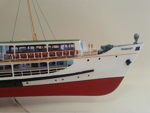 Türk Model 1/87 141 Paşabahçe Yolcu Vapuru, 86 cm. Ahşap Model Kiti