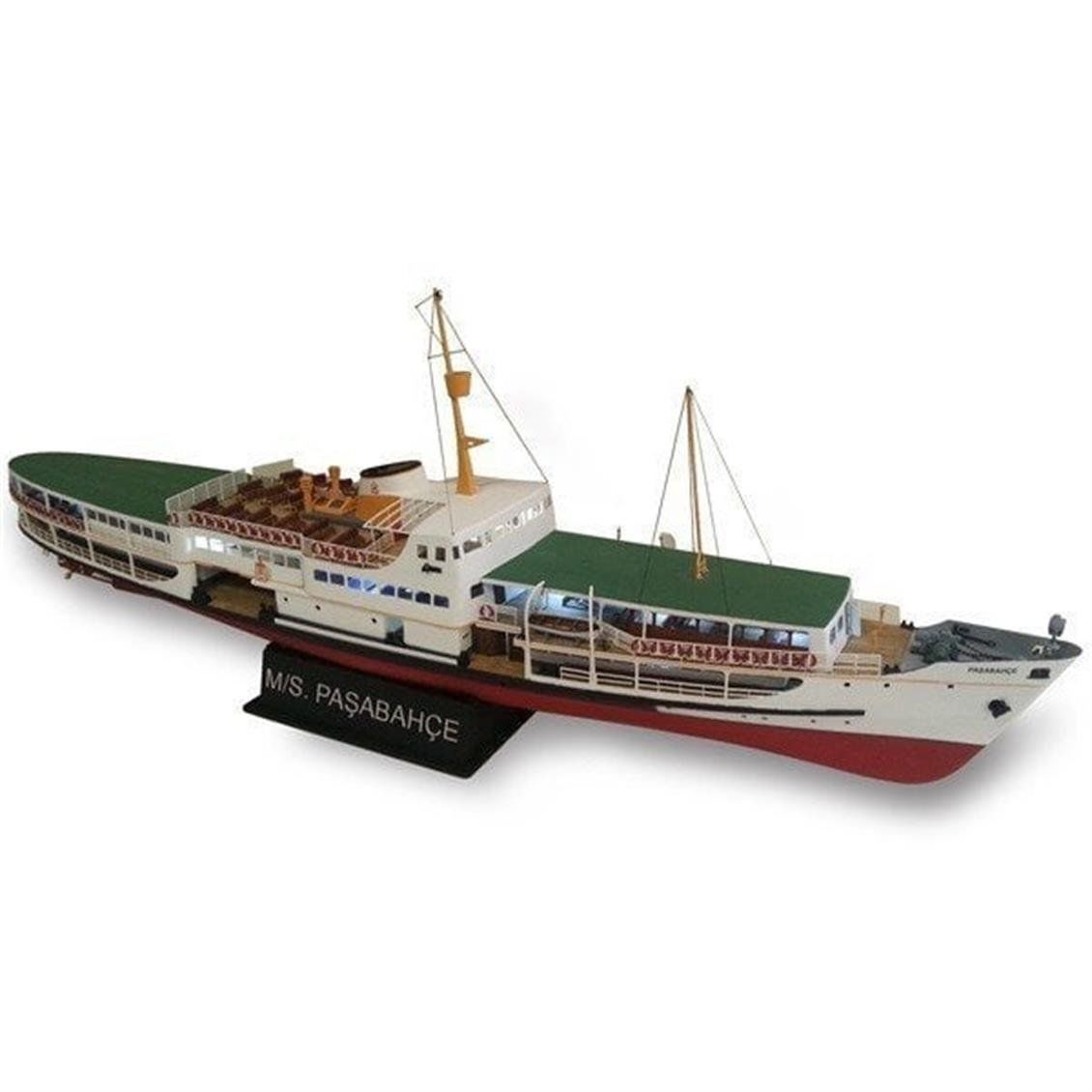 Türk Model 1/87 141 Paşabahçe Yolcu Vapuru, 86 cm. Ahşap Model Kiti