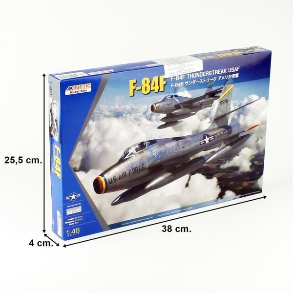 Kinetic K48113 1/48 Ölçek, F-84F Thunderstreak USAF Savaş Uçağı, Plastik Model kiti