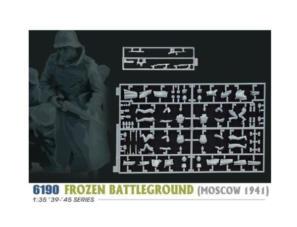 Dragon 6190 1/35 Ölçek, Donmuş Savaş Alanı (Moskova 1941) Asker Figürleri Plastik Model Kiti