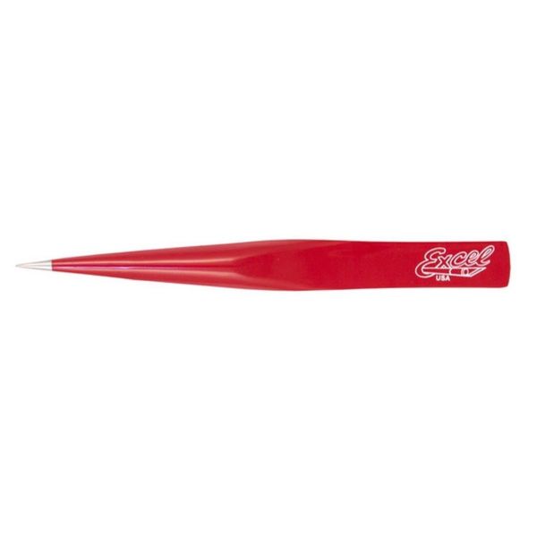 Excel 30428 4.5 İnch Hollow Handle Tweezers (Red)