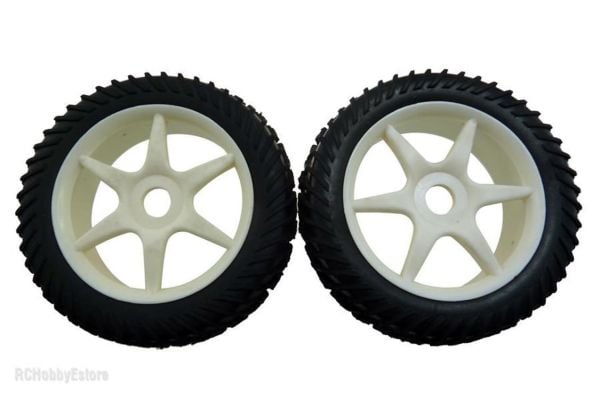 Himoto 821003W 1/8 Ölçek, Buggy İçin Jant ve Lastik Seti Beyaz Renk