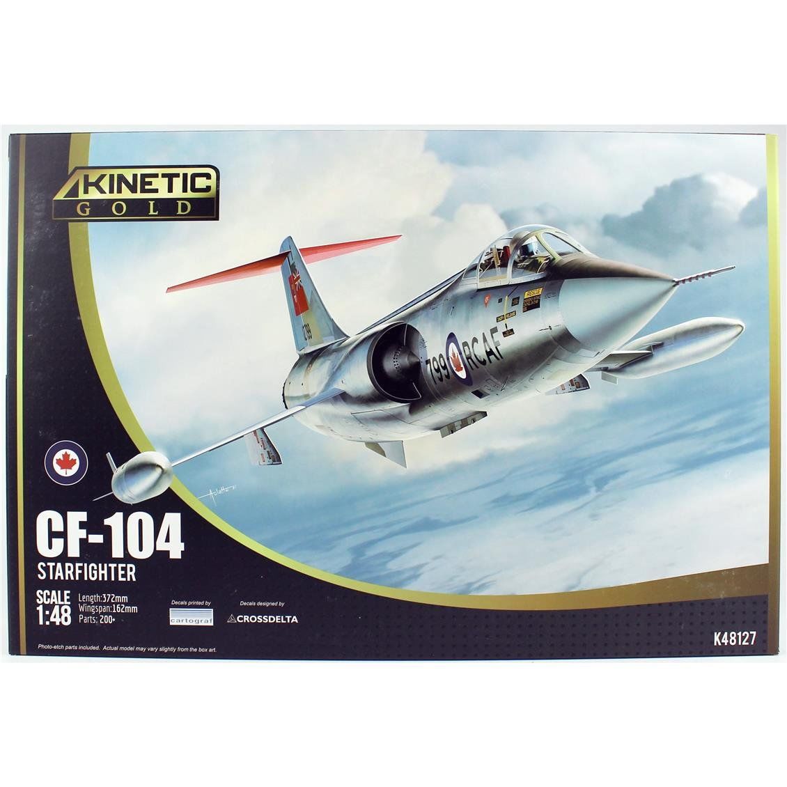 Kinetic K48127 1/48 Ölçek, CF-104 Starfighter Savaş Uçağı, Plastik Model kiti