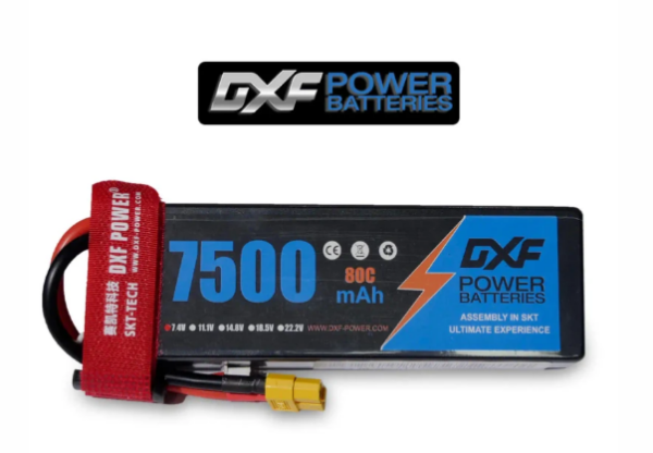 DXF Power 7.4v 2s 7500mAh 80c Hardcase Lipo Batarya