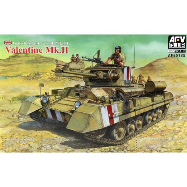 AFV Club AF35185 1/35 Ölçek, British Infantry Tank Mk.III Valentine Mk.II Tank, Plastik Model kiti