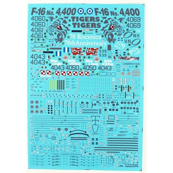 Mistercraft G116 1/48 Ölçek, F-16C Block 52 + Jastrzab (Hawk) Savaş Uçağı, Plastik Model kiti