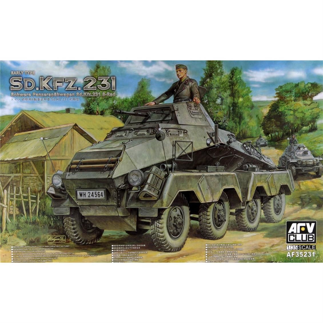 AFV Club AF35231 1/35 Ölçek, Sd.kfz.231 Schwere Panzerspähwagen Sd.Kfz.231 8-Rad Early Type Tank, Plastik Model kiti