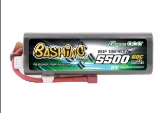 Gens Ace 5500mAh 2S 7.6V 60C HardCase Round Li-Hv Batarya