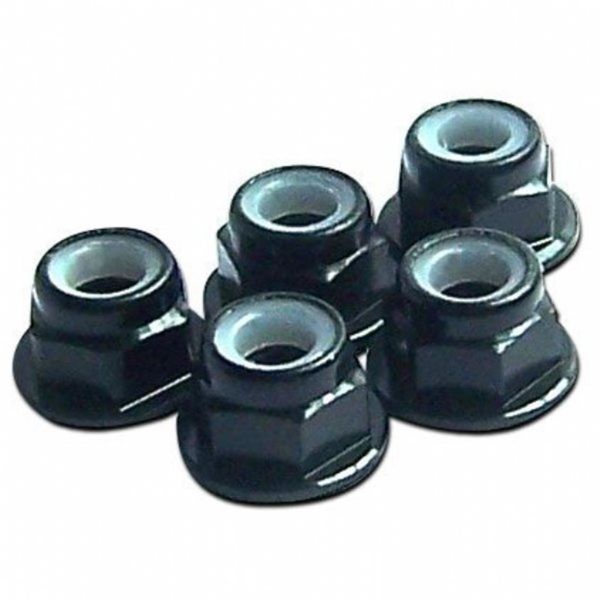 Fuyuan 57124K Aluminum 4Mm Flanged Lock Nut-Black