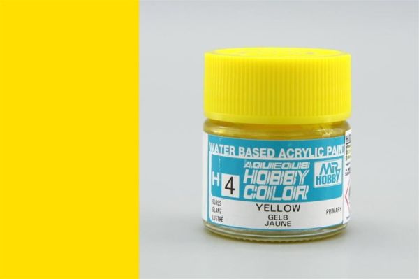 Mr.Hobby H-004 10 ml. Yellow, Aqueous Serisi Model Boyası