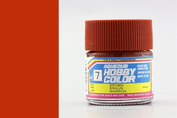 Mr.Hobby H-007 10 ml. Brown, Aqueous Serisi Model Boyası