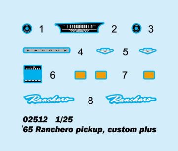 1/25 65 Ranchero Pickup custom plus