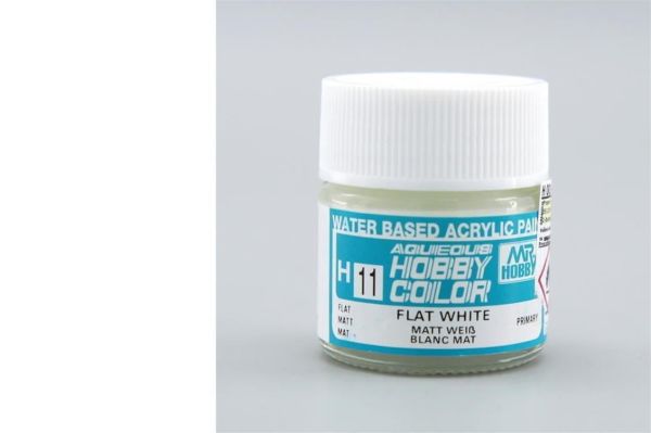 Mr.Hobby H-011 10 ml. Flat White, Aqueous Serisi Model Boyası