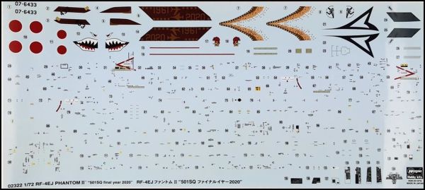 Hasegawa 2322 1/72 Ölçek, RF-4EJ (501.sq final year), Savaş Uçağı, Plastik Model kiti