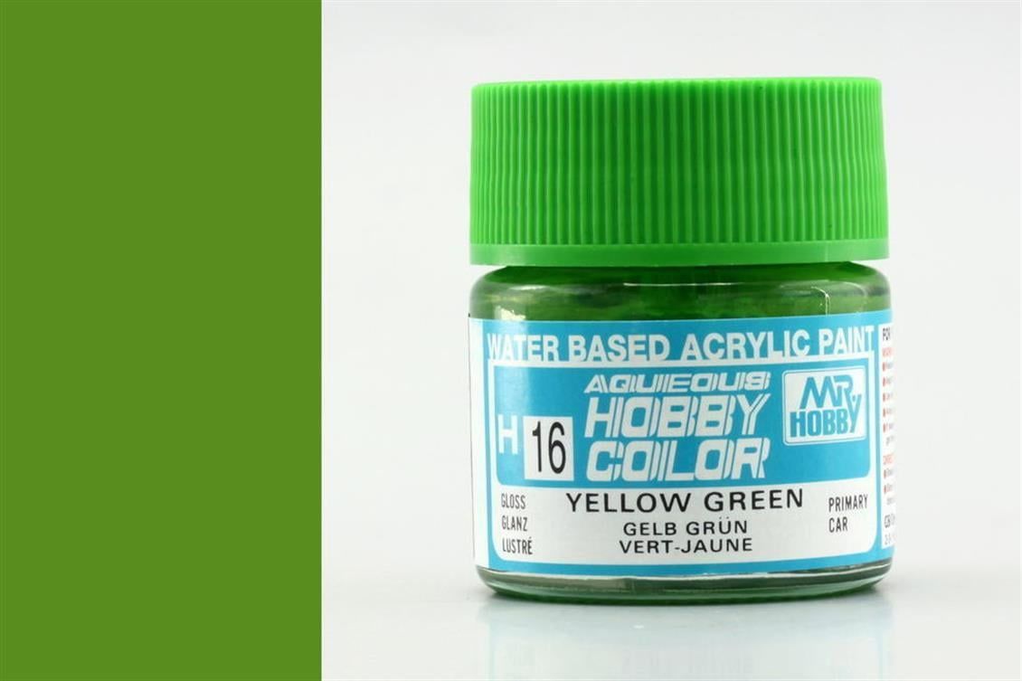 Mr.Hobby H-016 10 ml. Yellow Green, Aqueous Serisi Model Boyası