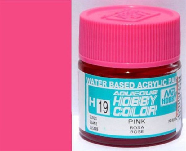 Mr.Hobby H-019 10 ml. Pink, Aqueous Serisi Model Boyası