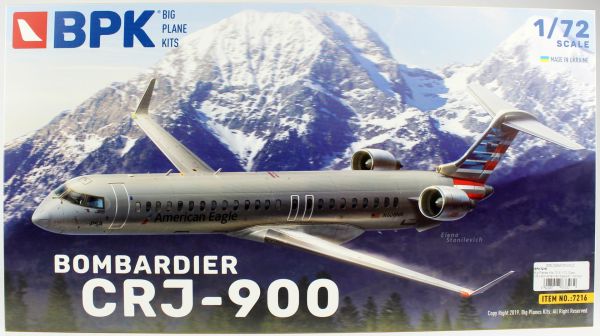 Big Planes Kits 7216 1/72 Ölçek, CRJ-900 American Eagle/Air Canada Yolcu Uçağı, Plastik Model kiti