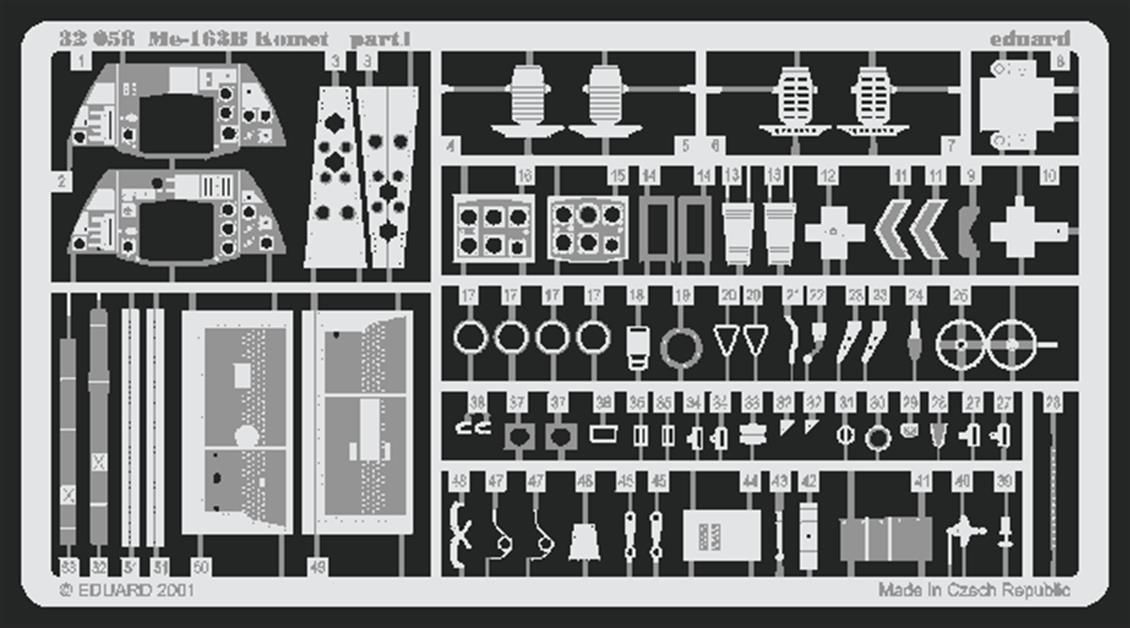 Eduard 32058 1/32 Ölçek, Me 163B Komet For Hasegawa Maket