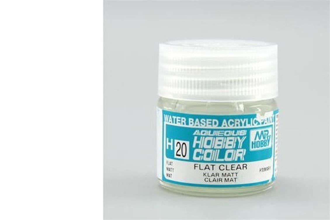 Mr.Hobby H-020 10 ml. Flat Clear, Aqueous Serisi Model Boyası