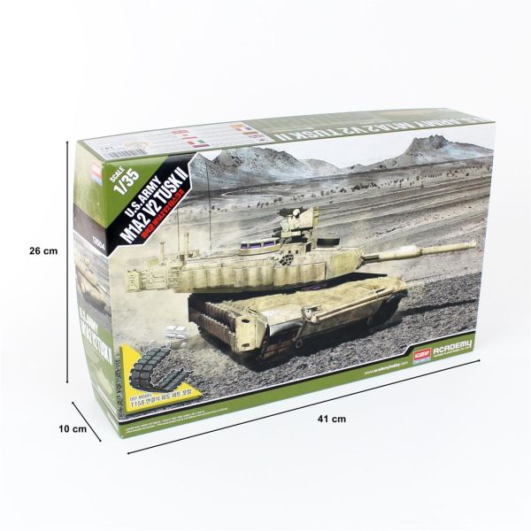 Academy 13504 1/35 Ölçek, M1A2 Abrams SEP v.2 TUSK II Tankı, Plastik Model kiti