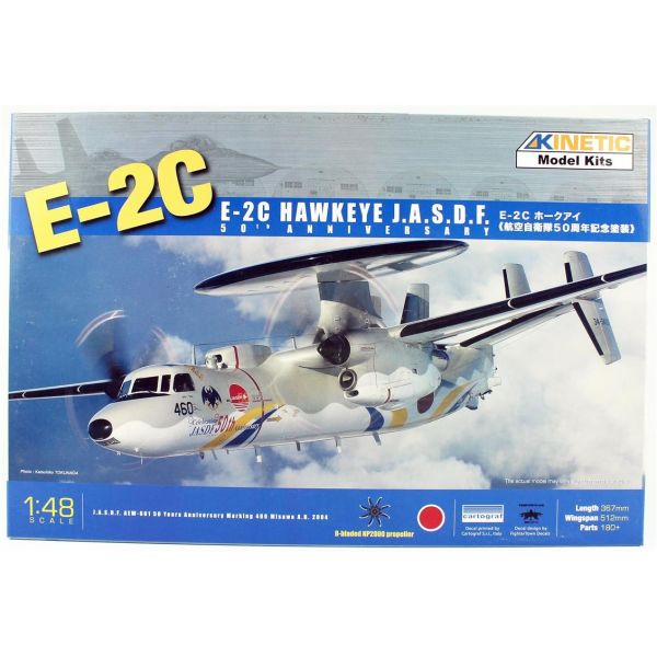 Kinetic K48014A 1/48 Ölçek, E-2C Jasdf NP2000 Props Savaş Uçağı, Plastik Model kiti