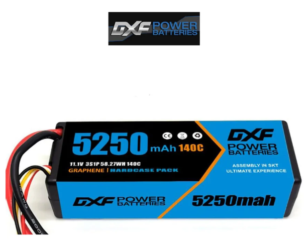 DXF Power 3s 11.1v 5250mAh 140C Hardcase Lipo Batarya