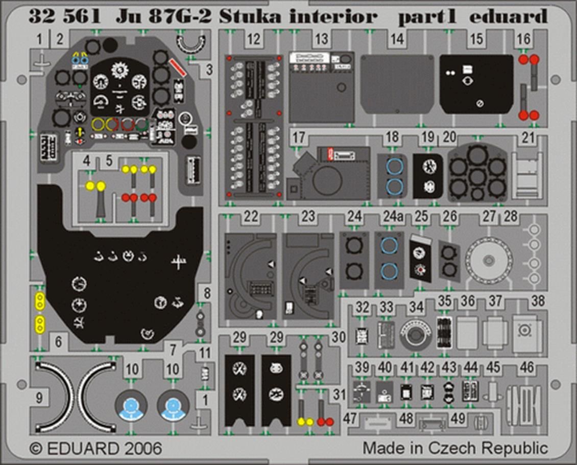 Eduard 32561 1/32 Ölçek, Ju 87G-2 Stuka Interior For Hase