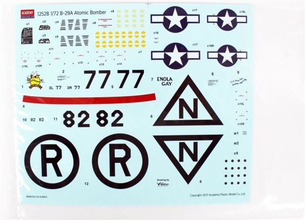 Academy 12528 1/72 Ölçek, USAAF B-29A (Enola Gay & Bockscar) Savaş Uçağı, Plastik Model kiti