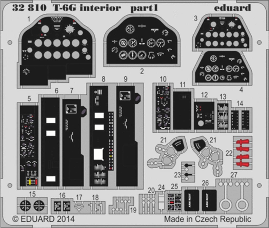 Eduard 32810 1/32 Ölçek, T-6G Interior S.A. For Kitty Haw