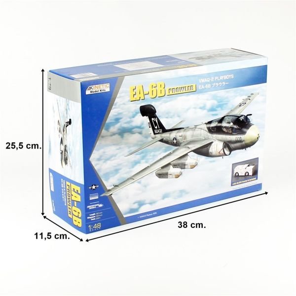 Kinetic K48112 1/48 Ölçek, EA-6B Prowler (VMAQ-2 Playboys) Savaş Uçağı, Plastik Model kiti