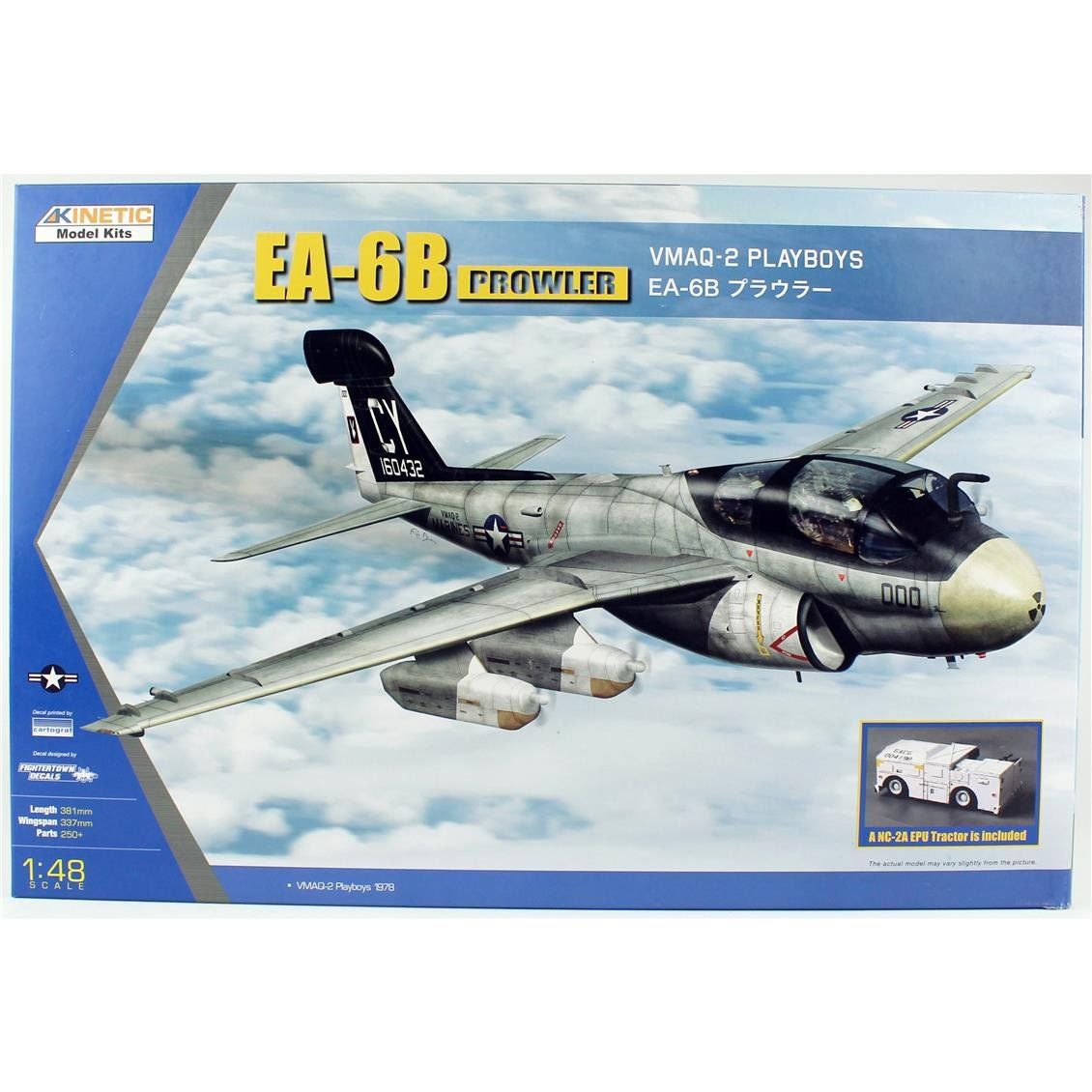 Kinetic K48112 1/48 Ölçek, EA-6B Prowler (VMAQ-2 Playboys) Savaş Uçağı, Plastik Model kiti