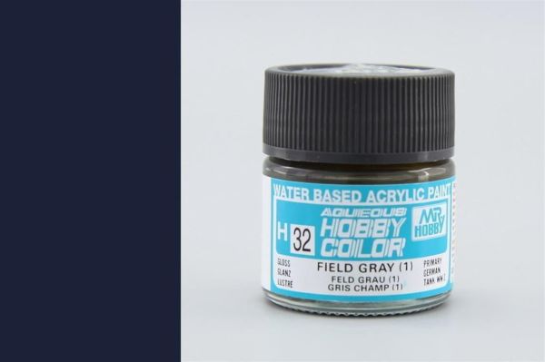 Mr.Hobby H-032 10 ml. Field Gray (1), Aqueous Serisi Model Boyası