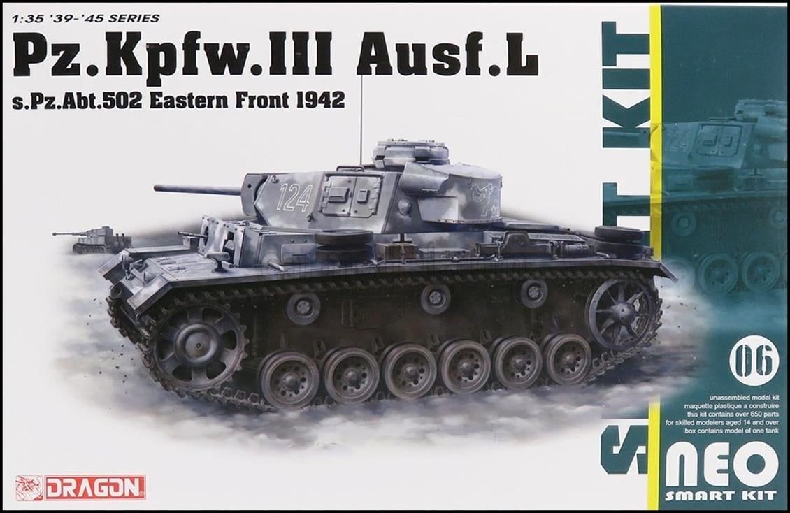 Dragon 6957 1/35 Ölçek, Pz.Kpfw.III Ausf..l 502. Alay (Leningrad 1942/43) Tankı Plastik Model Kiti